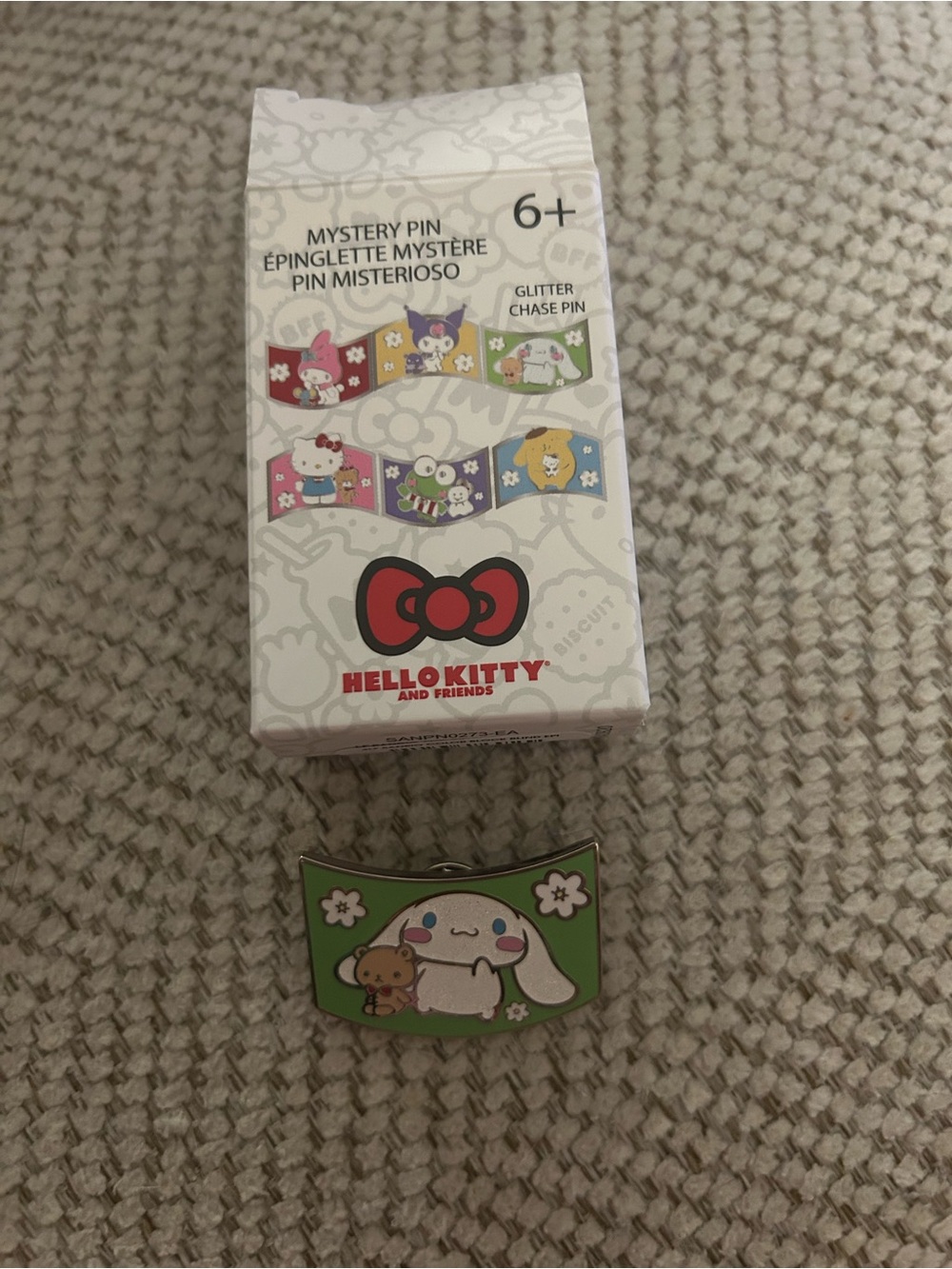 Sanrio Hello Kitty & Friends Color Block Enamel Pin - Cinnamoroll - Chase